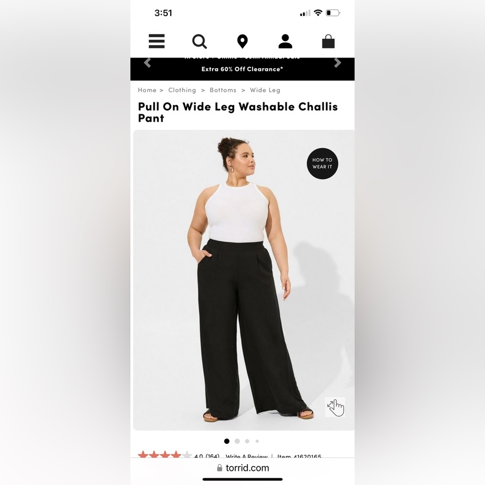 Pull-on pocket pixie wide leg